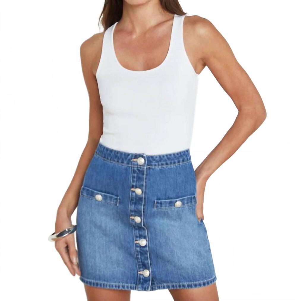 NEW L'AGENCE adira scoopneck tank top in white